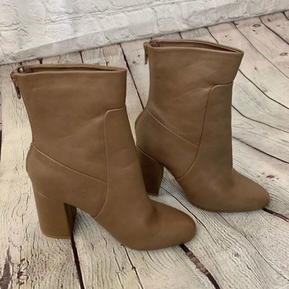 WILD DIVA | Brown/Taupe Block Heel Boots - Picture 1 of 7